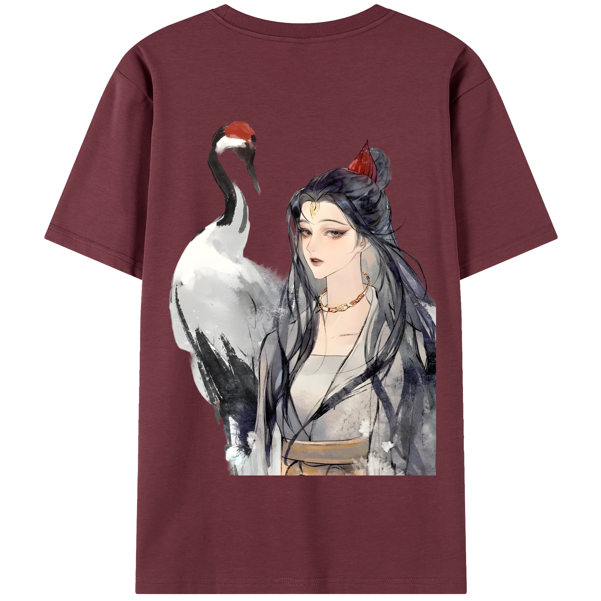 （画像用） Ne Zha 2 ナタ 魔童の大暴れ 綿100％半袖Tシャツ（背面プリント）